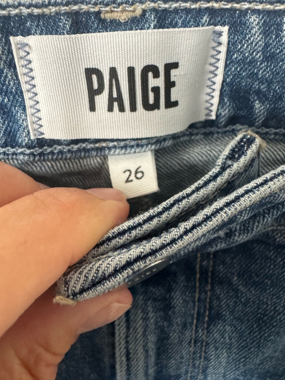 PAIGE High-Rise Leenah Ankle Straight-Leg Jeans with Raw Hem - Picture 3 of 5